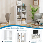 6 Cube Storage Organizer, 2x3 Cube Bookshelf, Cubby Storage Shelf, Wooden Organizer Shelf with Thickened Boards, for Closet Bedroom Home Office Living Room, 36.93" L x 9.37" W x 25.12" H, White
