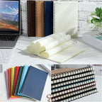 Leelosp 12 Pack Small Spiral Notebook A5 Lined College Ruled Spiral Journal Notebook 5.5 x 8.3 Inch Kraft Cover, 120 Pages for Work Students Office Business(Multi Colors)