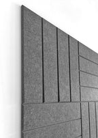 DECORITA Felt Bulletin Board Tiles | Modern Cork Board Alternative | Large Cork Boards for Walls | Aesthetic Felt Wall Panels for Office & Home Decor | Pinboard & Photo Board (12-Pack) | Gray