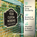 Custom Decorative Outdoor Metal Sign - Personalized Aluminum Driveway Sign, Waterproof, Made In USA - Design 2 Black Charcoal 30x24 In