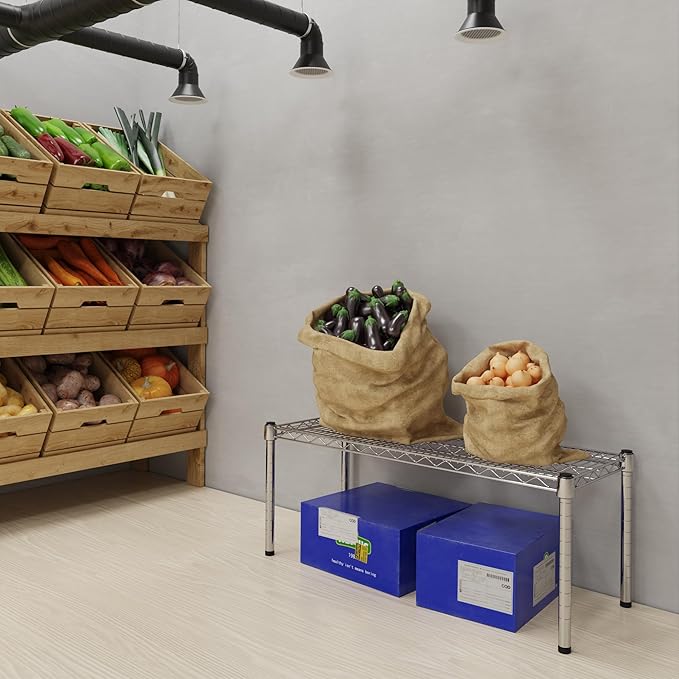 Regal Altair 14''W x 36''L x 14''H Chrome Plated Wire Dunnage Rack | Off The Floor Storage
