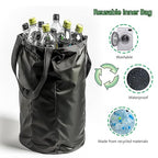 Removeable Reusable Inner Bag for 26 Gallon 100L Recycle Bin Made from recycled plastic bottles, environmentally friendly and sturdy, for recycling Bottle Can Glass Waste Plastice Stickers, Black