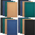 Mimorou 12 Pack Hardcover Spiral Notebook College Ruled A5 Lined Spiral Journal Notebook for Office School Supplies, 100 Pages/ 50 Sheets, 8.3 x 5.5 Inches