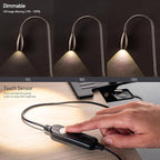 O'Bright Lumos - Versatile Clip-on Lamp: Zoomable Spotlight, Dimmable LED, Flexible Gooseneck, 4000K Light, 100% Metal Clamp - Ideal for Reading, Crafting, Work, and Headboards, Brushed Nickel