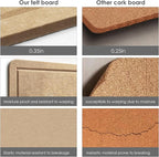Large Bulletin Board - 48 x 36 Inches, Decorative Felt Pin Board for Wall - 4' x 3' Foldable Photo Display Board with Self-Adhesive Tape, Includes 20 Push Pins - Desert Brown