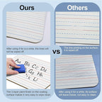 24 Pack Dry Erase Boards, 9"x12" Double Sided Easel Small Whiteboards with Lines for Kids, Students, Education Teacher Classroom, Mini Portable Learning White Boards with 24 Markers, 24 Erasers