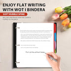 WOT I Telescoping Project Organizer 2-Pack, Refillable Binder with Dividers and Pockets, 13 Pocket Folders, 1 Inch 3 Ring Binder, White