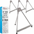U.S. Art Supply 15" High Aluminum Tabletop Display Easel for Painting (4 Pack), Adjustable Folding Stand - Portable Art Easel for Displaying Canvas, Whiteboards, Posters, Signs, Pictures, Paintings