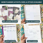 bloom daily planners 2026 Planner (January to December) - 8.5” x 11” Weekly & Monthly Dated Agenda Organizer Book with Stickers & Tabs - Flexible Soft Cover - Brilliant Brushstrokes