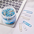 NEEWAY 200pcs Large Blue Paper Clips, 2 Inch Jumbo Paper Clip, Ceative Colored Paperclips for Paperwork Office School and Personal Use