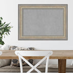 Amanti Art Silver Framed Magnetic Board 21x29 Medium Vision Board for use with Magnets, 100% Metal Sheet to Display Items as Office Decor or for Home Organization in mudroom, Kitchen or Kids Room