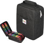 JAKAGO 274 Slots Colored Pencil Case Large Capacity Pen Holder for Artist Painter Zipper Organizer Bag for Marker Highlighter Storage Case for Office Sketch Travel Supplies(Black)