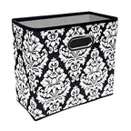 Fozxsvg Black 4.5 Gallon Fabric Trash Can, Waterproof Cute Waste Basket, Decorative Trash Bin for Bedroom, Office, Living Room, Kitchen