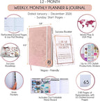 Law of Attraction Planner 2026 Deluxe with Productivity App | Weekly & Monthly Goal-Setting Planner, Life & Gratitude Journal | Include Foldable Vision Board, Gift Box & Stickers