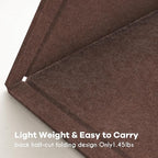 Bulletin Board, 36 x 24 inches Felt Board - Decorative Pin Board, Cork Board Alternative for Wall, 3' x 2' Foldable Picture Board Self-Adhesive Vision Board with 20 Pushpins - Saddle Brown