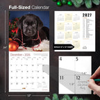 MICASA PRESS Black Lab Puppies 2026 Wall Calendar 12 Month | 12" x 24" Open | Thick & Sturdy Paper | Holiday Gift | Cute Labrador Retriever Puppy Dog Calendar 2026
