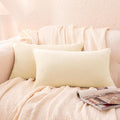 Amazon Basics Chenille Throw Pillow Covers, Home Decor Lumbar Cushion Cover for Bedroom Living Room Couch Bed, 12" W × 20" L, Beige