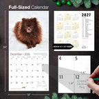 MICASA PRESS Puppies 2026 Wall Calendar 12 Month | 12" x 24" Open | Thick & Sturdy Paper | Holiday Gift | Cute Puppy Dog Calendar 2026