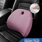Skechers Lumbar Support Pillow for Office Chair,Memory Foam Lumbar Pillow,Lower Back Pain Relief Lumbar Pillow,Ergonomic Design Back Support Pillow for Office Chair,Car,Home,Travel,Purple