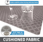 Drymate Premium Luxury Shelf & Drawer Liner, Thick Cushioned Fabric, Non-Adhesive, Absorbent, Waterproof, Slip-Resistant, Liners for Kitchen Cabinets, Cupboards (USA Made)(12”x59”)(24-Pack)(Taupe)