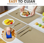 ALIUNI Drawer and Shelf Liner, Non-Slip Kitchen Cabinet Liners Non-Adhesive Thick Strong Grip Waterproof Washable Mats Protect Dresser Shelves Cupboard Bathroom Cabinets, Beige, 18 in X 20 FT
