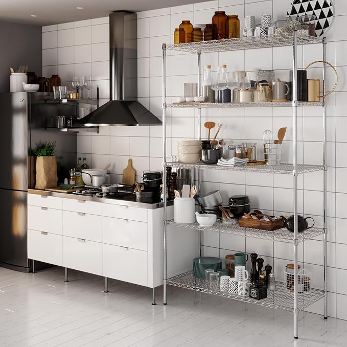 Regal Altair 21" Deep x 48" Wide x 86" Height Wire Shelving Kit | 5-Tier | NSF Commercial Storage Rack Unit