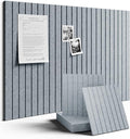 Large Felt Bulletin Board 36"x24" Cork Board Alternative - 6 Pack with 40 Safe Removable Adhesive Tabs, Cork Boards for Walls Cork Board for Home Office Classroom Pin Board-Blue Gray