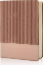 TSFPapier Lined Journal Notebook for Work College Ruled Note Book 5.79"x8.27" A5 PU Leather Daily Journaling 216 Pages for Women Men Writing Home School Supplies Business (Dark Pink)