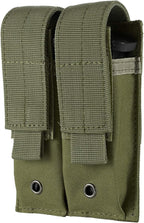 Tactical Single/Double Pistol Mag Pouch Outdoor Molle Open-Top Magazine Pouch for Glock M1911 92F