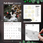 MICASA PRESS Border Collies 2026 Wall Calendar 12 Month | 12" x 24" Open | Thick & Sturdy Paper | Holiday Gift | Cute Puppy Dog Calendar 2026