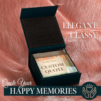 Personalized Gifts, Custom Quote Block Letter Board,Crystal-Clear Acrylic with Gift Box,17 Styles, Holiday and Christmas Gift for Mom, Dad, Girlfriend, Him or Her, Husband, Wife (4"x4, Flora)