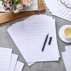 Fullhawl Loose Leaf Music Filler Manuscript Paper 8.5"x11" with 12 Staves of Music Lines 100 Sheets 3 Hole Blank Manuscript Staff Paper for Compositions