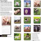 2026 Wall Calendar,Calendar 2026, November 2025 - December 2026, Wall Calendar Pigs & Piglets, 12" x 24" Opened,Full Page Months Thick & Sturdy Paper for Gift Perfect Calendar Organizing & Planning