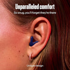 Alpine Tune Earplugs, Concert Ear Plugs for Noise Reduction, High Fidelity Music Quality, 19dB Hearing Protection with Crystal Clear Sound, Incl. 4 Sizes, Parties, Raves, Festivals & Clubs, Dark Blue