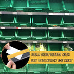 Fainne 25 Pcs Shelf Label Strips 1.25''H x 27 L Self Adhesive Shelf Label Holder Gondola Price Tag Stick on Plastic Clear Ticket Channel for Metal Wood Plastic Rack