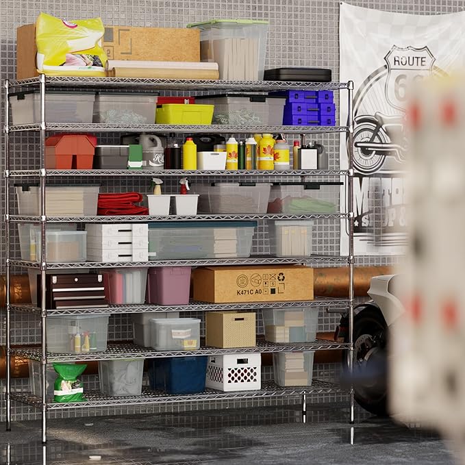 Regal Altair 24" Deep x 72" Wide x 74" Height Wire Shelving Kit | 8-Tier | NSF Commercial Storage Rack Unit