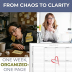 Life Charge Weekly To Do List Planner Notepad, 60 Page Task Planning Pad with Daily Checklist, Priority To-Do Checkboxes & Notes, Desk Notebook for Office Organization & Productivity, 11 x 8.5