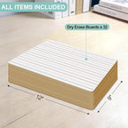 32 Pack Small White Boards, 9"x12" Mini Portable Handheld Learning Whiteboards, Double Sided Personal Dry Erase Boards with Lines for Kids, Students, Teachers Classroom School Pack