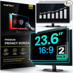VINTEZ [2 Pack] 23.6 Inch 16:9 Privacy Screen for Computer Monitor and Laptop - Anti Glare Protector Film Blue Light Filter Eye Protection - Computer Screen Privacy Shield