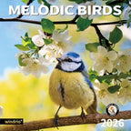 windrio 2026 Wall Calendar, Calendar 2026, November 2025 - December 2026, Wall Calendar Song Birds, 12" x 24" Opened,Full Page Months Thick & Sturdy Paper for Calendar Organizing & Planning