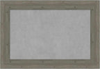 Amanti Art Grey Framed Magnetic Board 27x39 Large Vision Board for use with Magnets, 100% Metal Sheet to Display Items as Office Decor or for Home Organization in mudroom, Kitchen or Kids Room