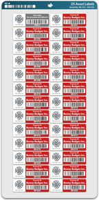 Custom Asset Tags (Upload Your Logo) - Asset Labels with Barcodes - 2” x 0.7” (50-5000 Labels)