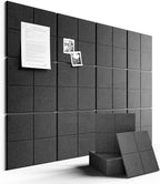 Fluxynara Large Felt Bulletin Board 48" x 36" Cork Board Alternative-12 Pack with 70 Safe Removable Adhesive Tabs, Cork Boards for Walls Cork Board for Home Office Classroom Pin Board-Charcoal Gray