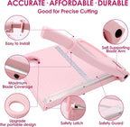 Paper Cutter,Paper Trimmer12" Cutting Length Heavy Duty Guillotine Paper Slicer with Safety Guard and Blade Lock,12 Sheets Capacity,Ideal for Offices,Homes,Printing Shops,Photo Studios (13079PINK)