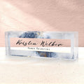 Desk Name Plate Personalized, Custom Name Plate for Desk, Office Desk Decor for Women Men, Acrylic Desk Accessories, Office Gifts for Coworkers Boss Teacher, Employee Appreciation Gifts (Coast)