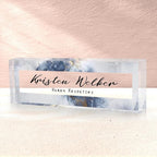 Desk Name Plate Personalized, Custom Name Plate for Desk, Office Desk Decor for Women Men, Acrylic Desk Accessories, Office Gifts for Coworkers Boss Teacher, Employee Appreciation Gifts (Coast)
