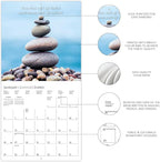 Graphique 2026 Serenity Mini Wall Calendar | 7” x 7” | Thick Paper | Home & Office Organizer | Large Monthly Grid | 3 Languages & Marked Holidays | 4 Month Preview Page for 2027