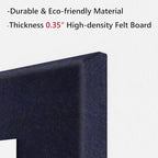 Neatsure Large Cork Board for Wall, 48" x 36" Bulletin Board with Pushpins, 12 Panels Felt Tiles Tack Push Pin Board for Office, Dark Blue