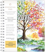 Essential PRO 2026 Daily, Weekly & Monthly Planner, 7"x9": 14 Months (Nov 2025 - Dec 2026) Monthly Tabs,Daily Tracking,Notes Pages,Storage Pocket,Bookmark w Sticky Notes (Tree Seasons)