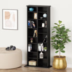 Prepac 2 Column Tall Cabinet Media, Double Multimedia Storage Tower, Black